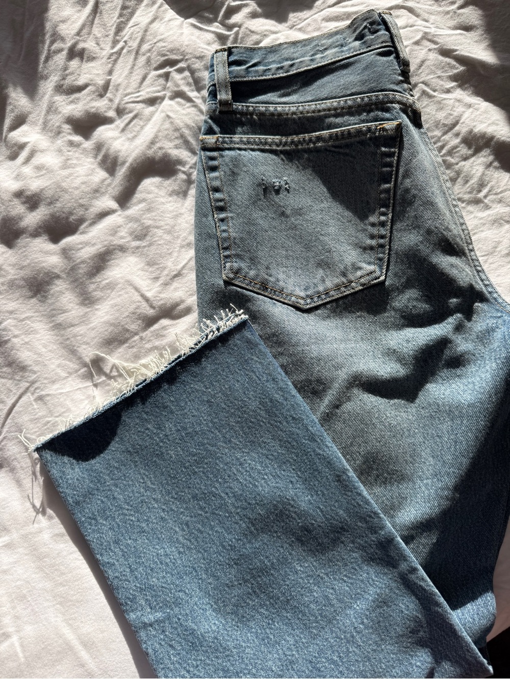 RE/DONE Originals 90s Loose Straight Jeans Size 27 Light Worn 11 - Picture 8 of 9